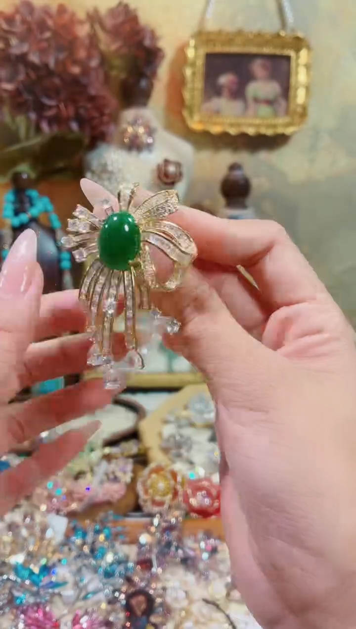 合成立方氧化锆铜合金金色飘带