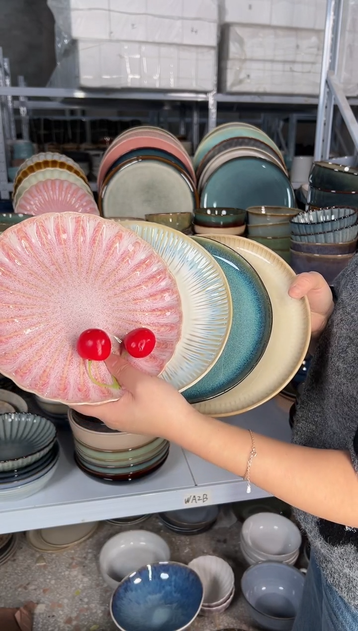 陶瓷外贸尾货瑕疵满20包邮X4小盘8英寸20厘米左右