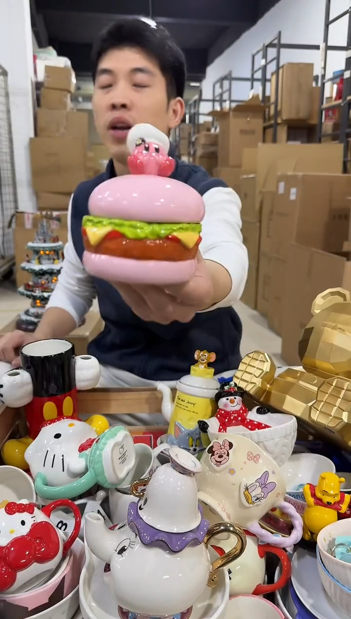 瓷片星之卡比汉堡首饰罐