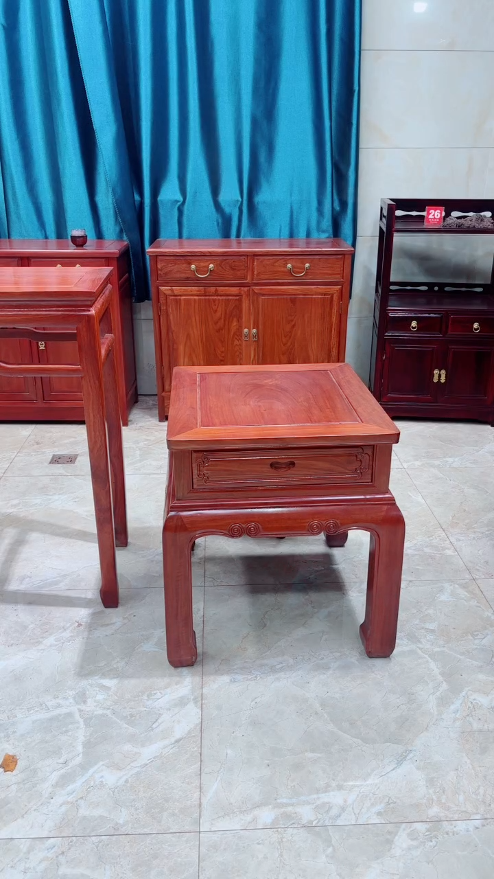 花梨木类成套家具刺猬紫檀·角几