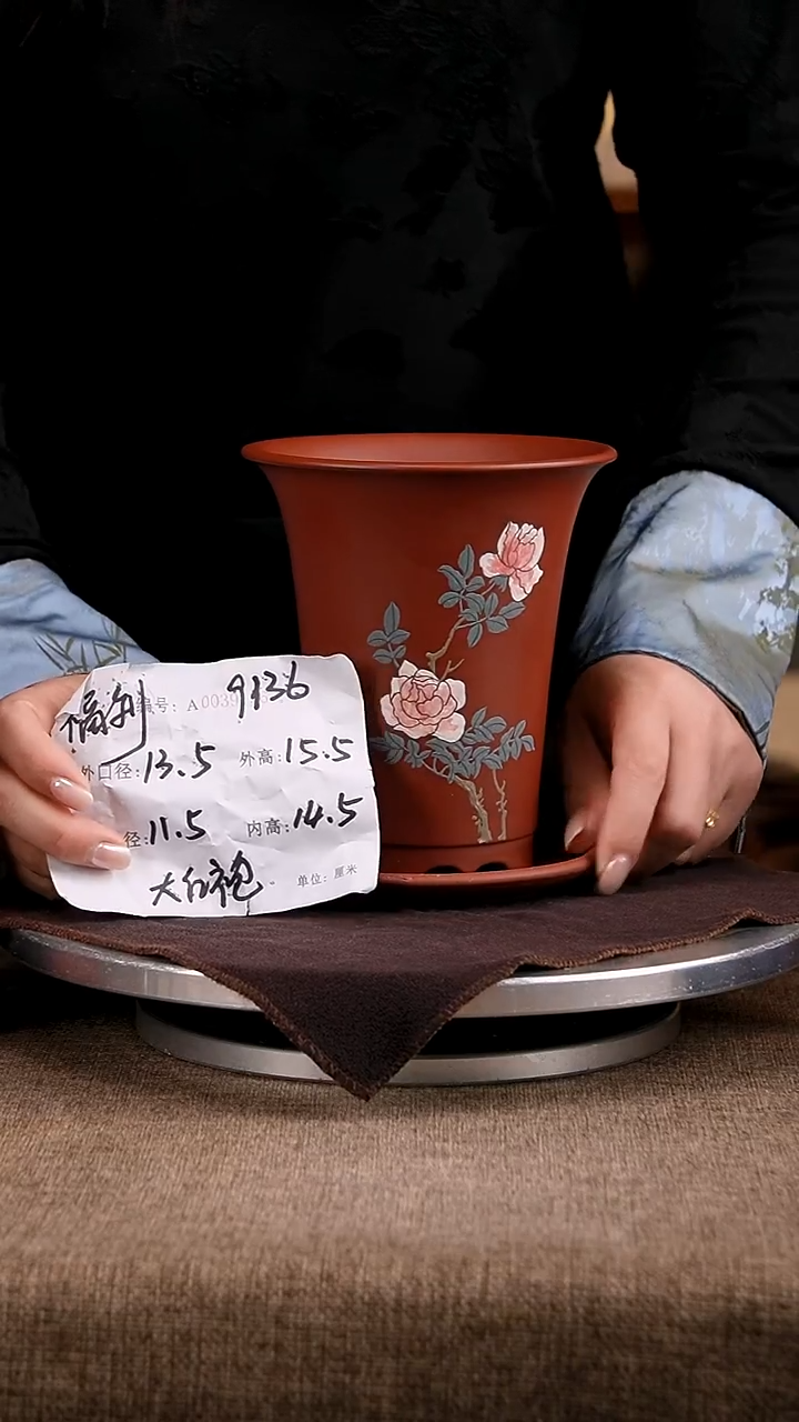 紫砂花盆花卉工艺9136+z