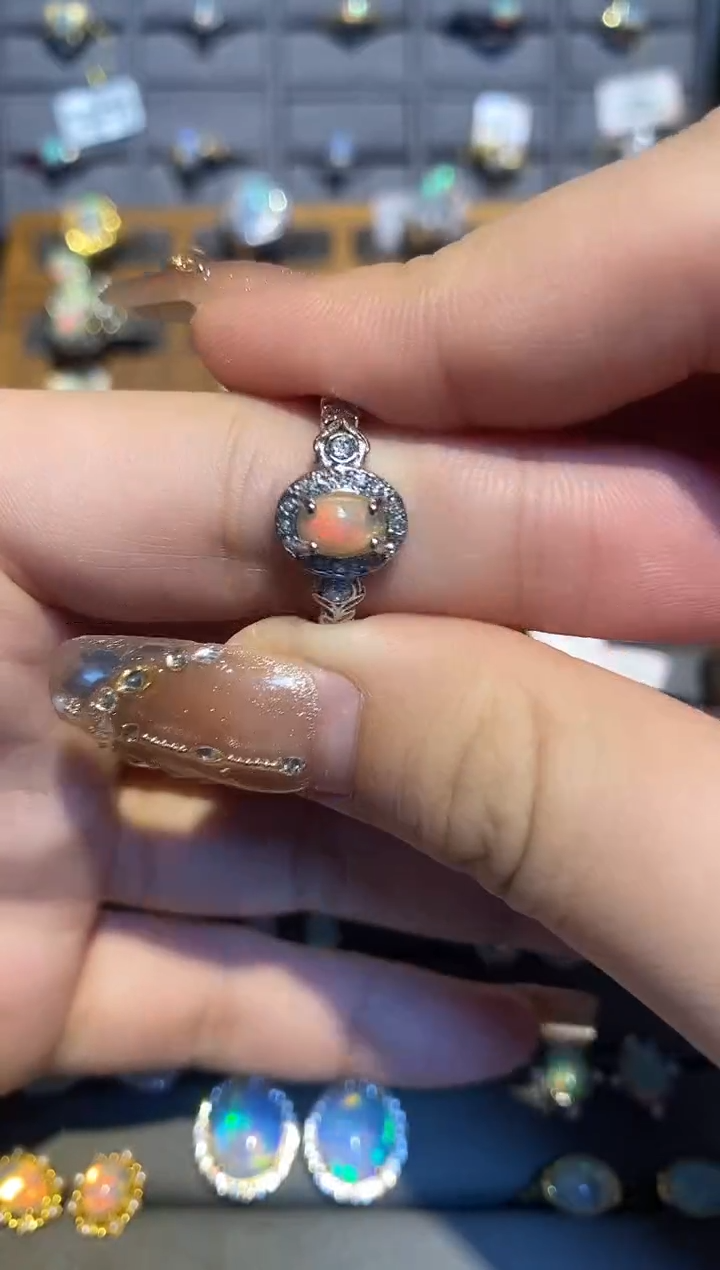 【闪购商品】欧泊戒指合金戒指