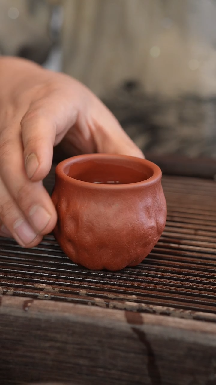 茶壶紫砂全手抱石杯子130cc