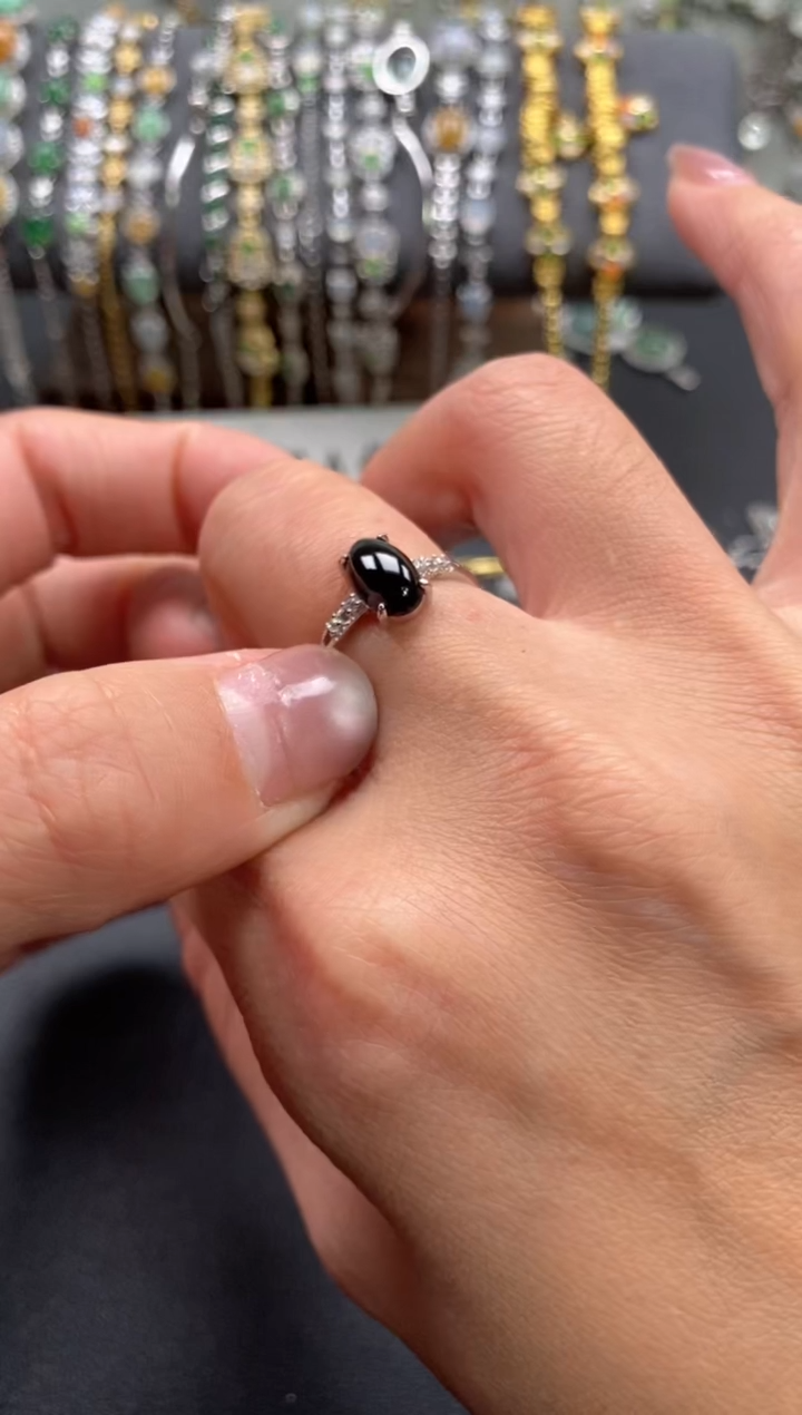 【闪购商品】翡翠戒指银S925镶嵌11111--1