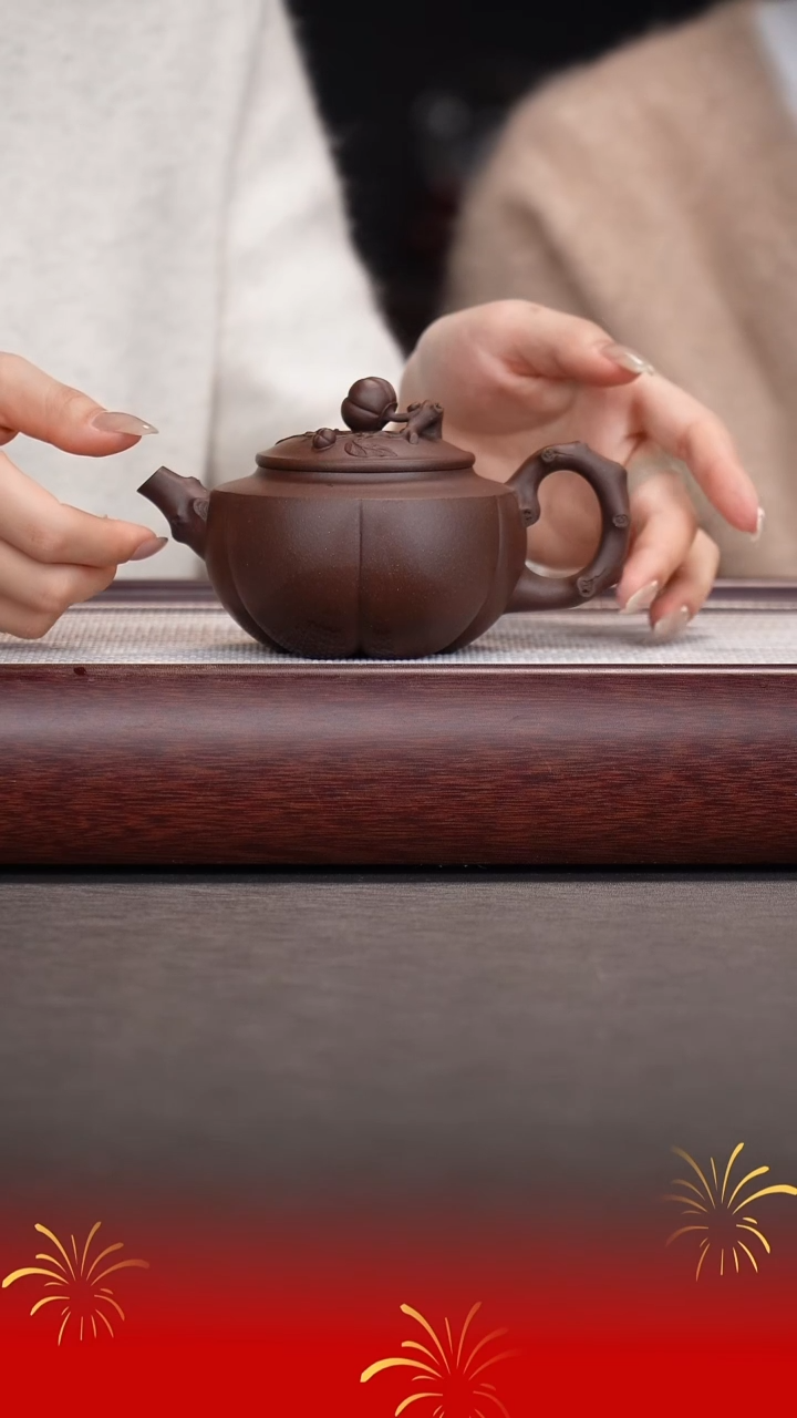 【闪购商品】紫砂茶壶薛锋/紫泥/事事如意/230cc