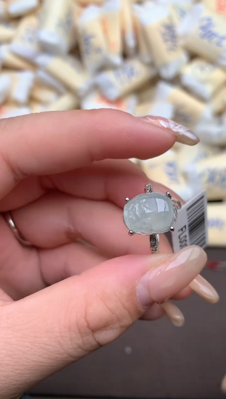 【闪购商品】翡翠戒指银S925镶嵌—