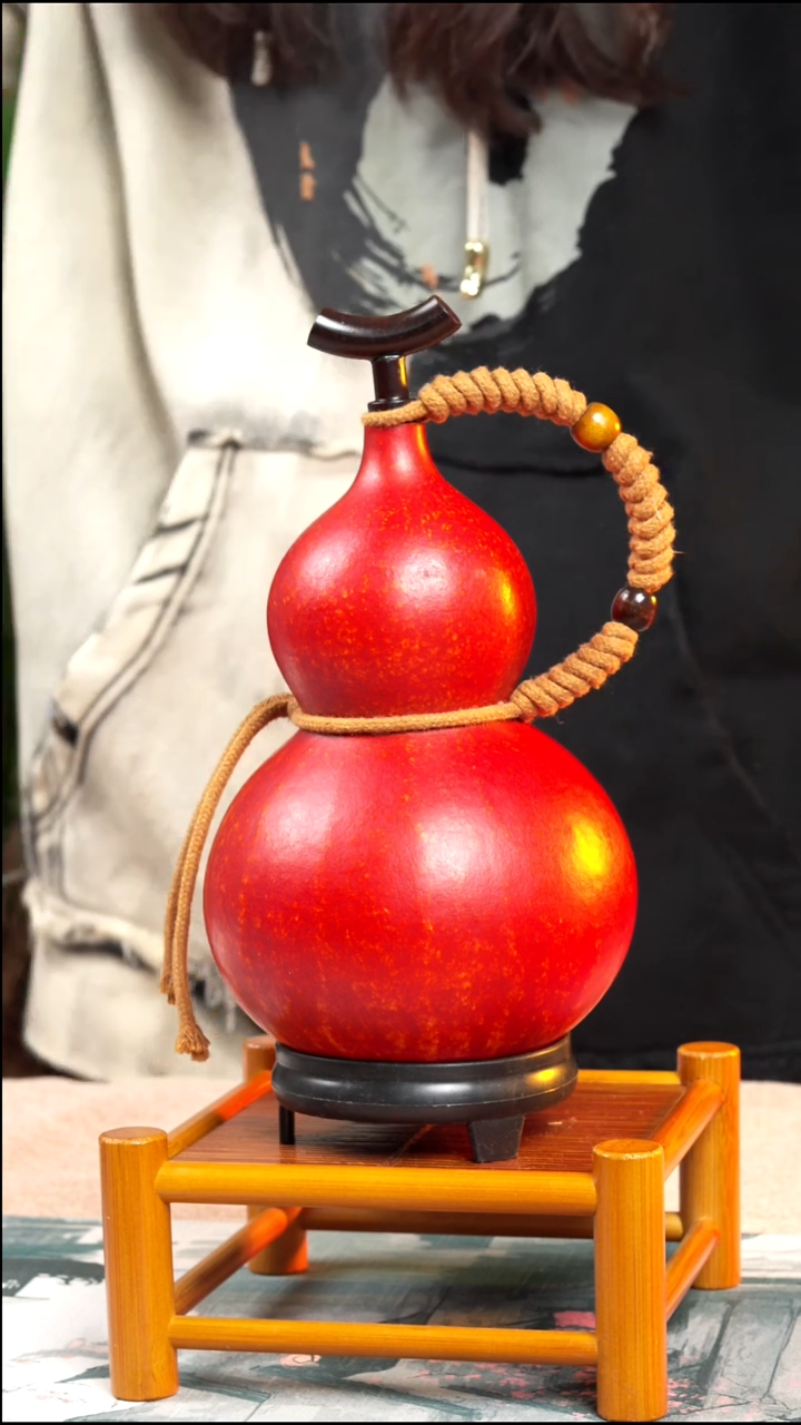 李氏大漆精品大漆酒葫芦摆件007