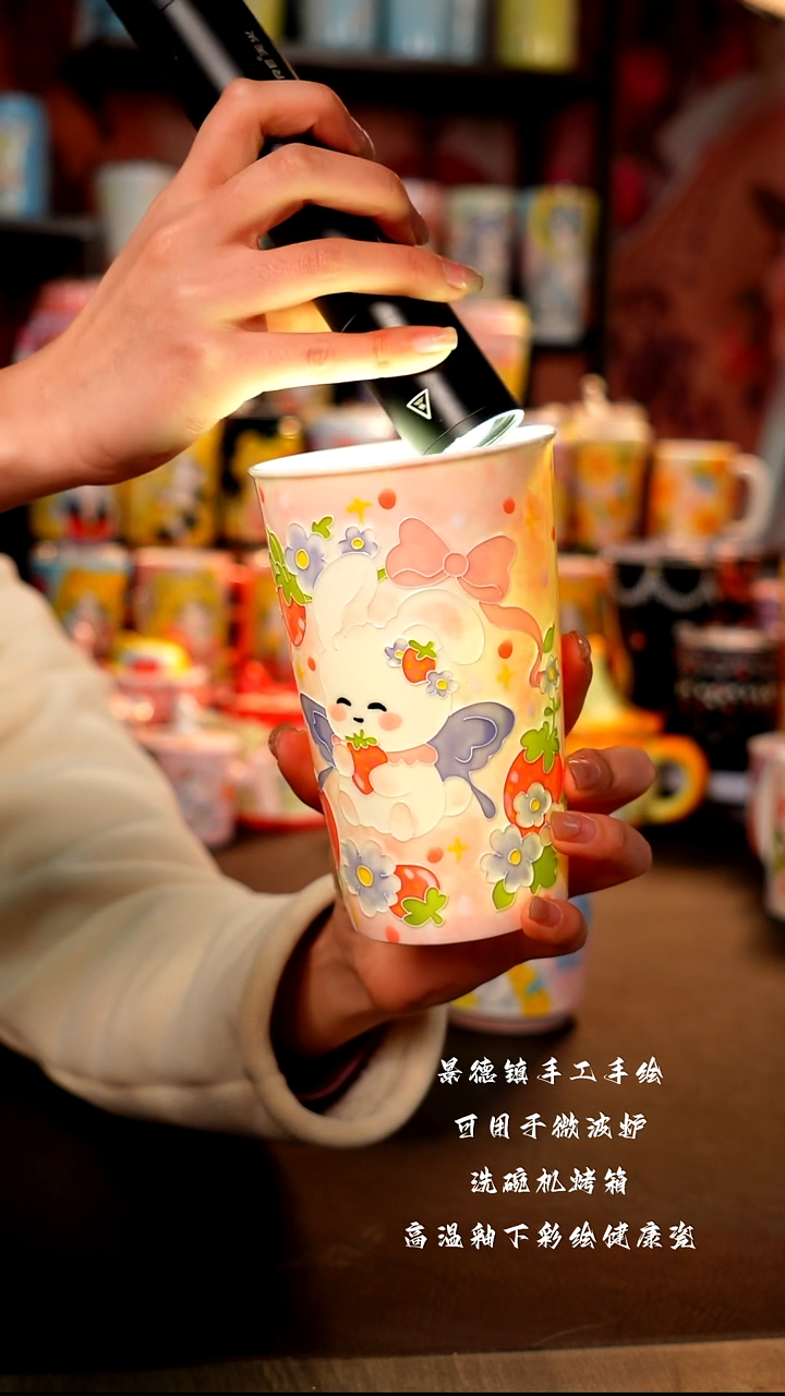 景德镇陶瓷手绘杯杯