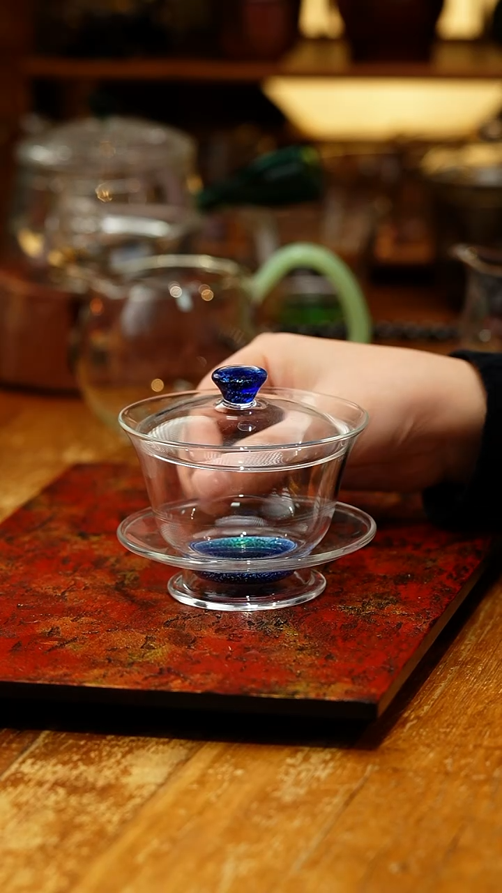 【闪购商品】禾器/星虹盖碗/宝蓝金2935