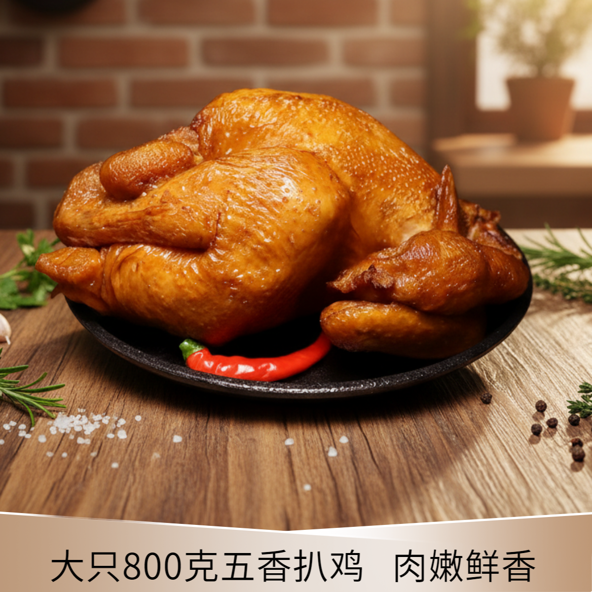 大只五香扒鸡软嫩醇香入味下酒菜即食计量