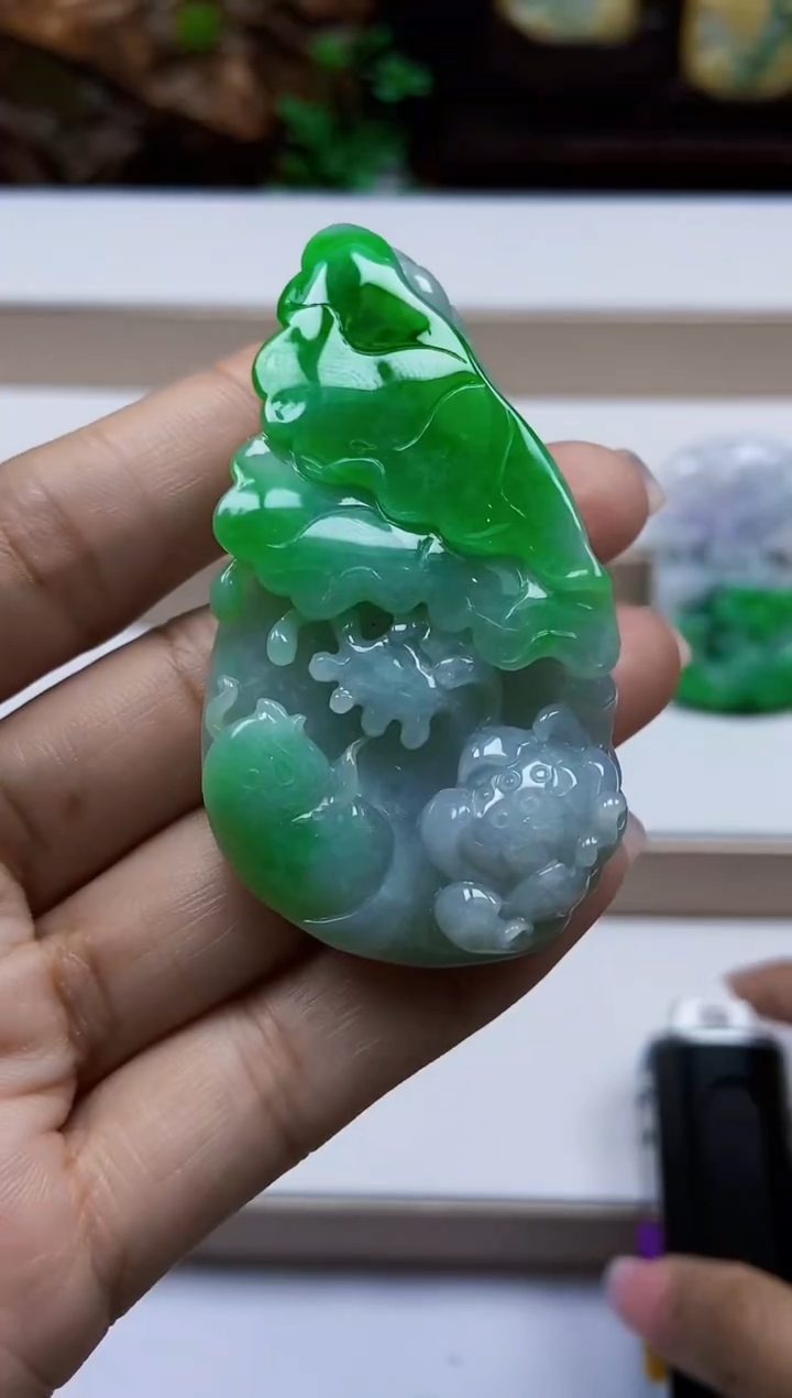 颈饰未镶嵌翡翠翡翠A货