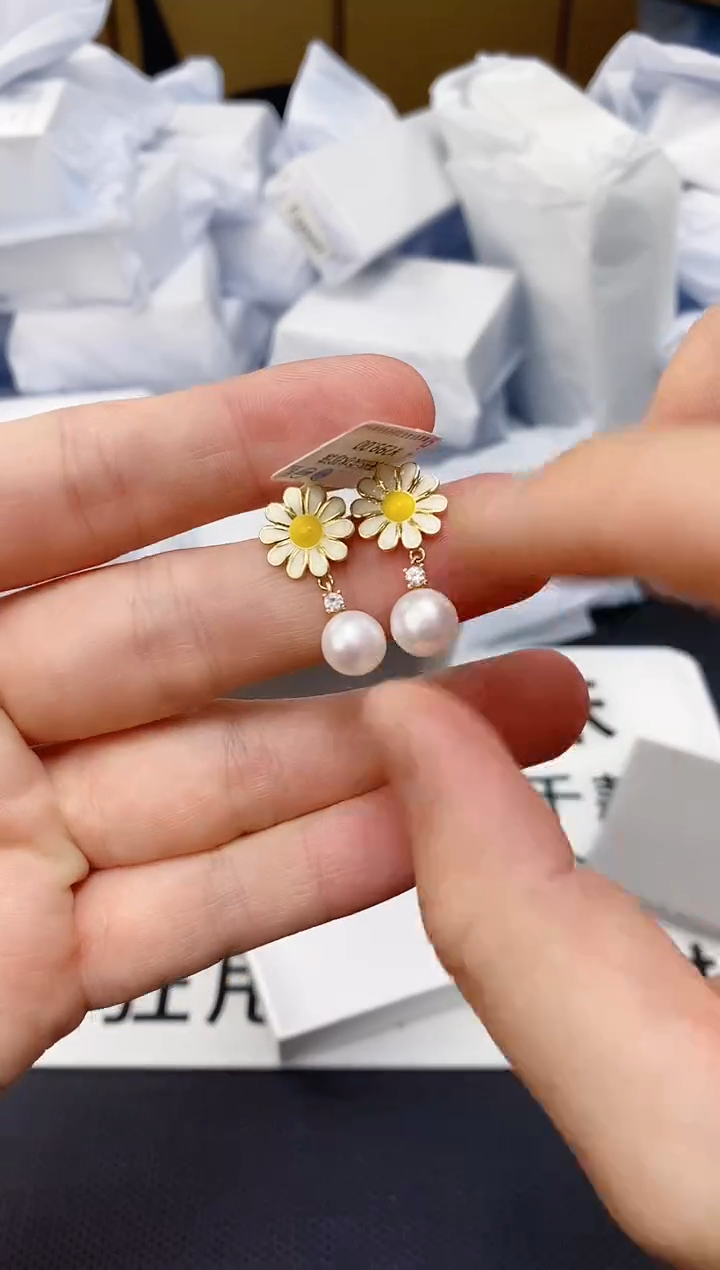 未镶嵌耳饰淡水珍珠ED1006