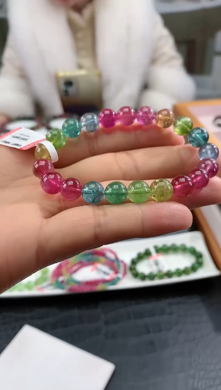 【闪购商品】碧玺手串未镶嵌多样性发一条