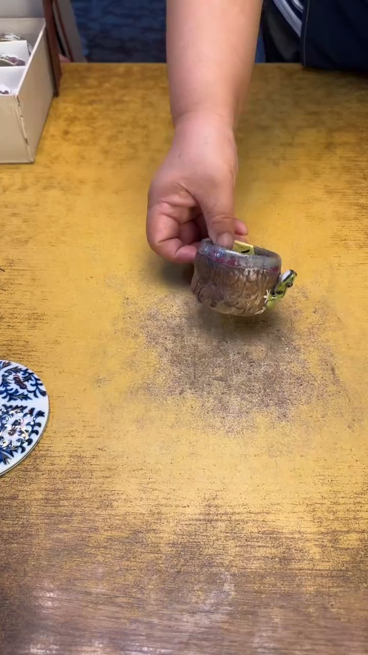 瓷器瓷器瑕疵破破99蛙杯