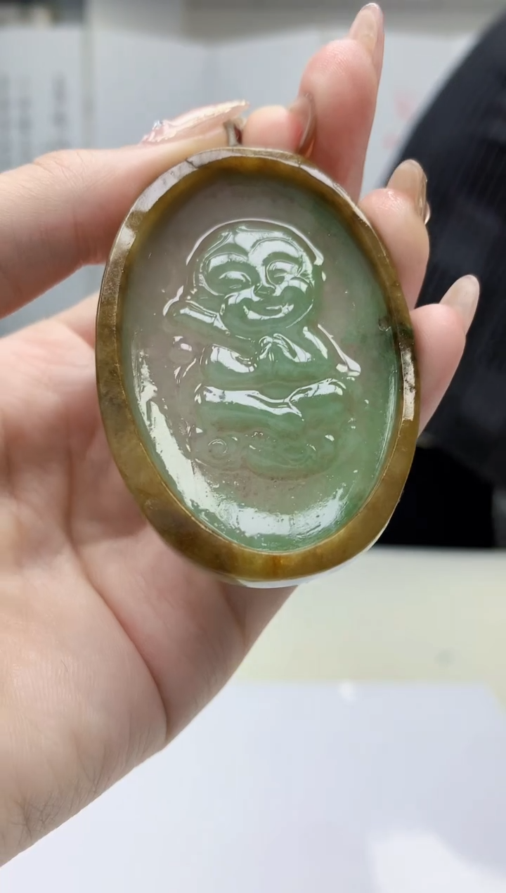 【闪购商品】定制翡翠未镶嵌5153jw-毛货挂件47