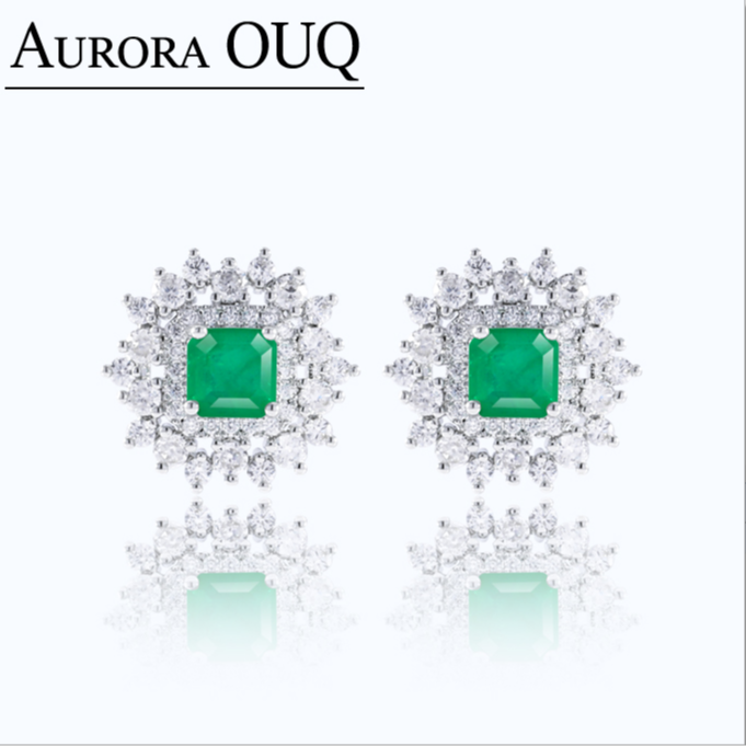 铜合金合成锆石耳饰 OuQ精致气质氛围耳坠女款首饰CE190180