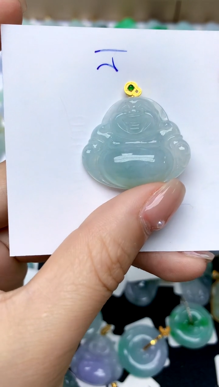 【闪购商品】翡翠颈饰18K金镶嵌21天然A货翡翠