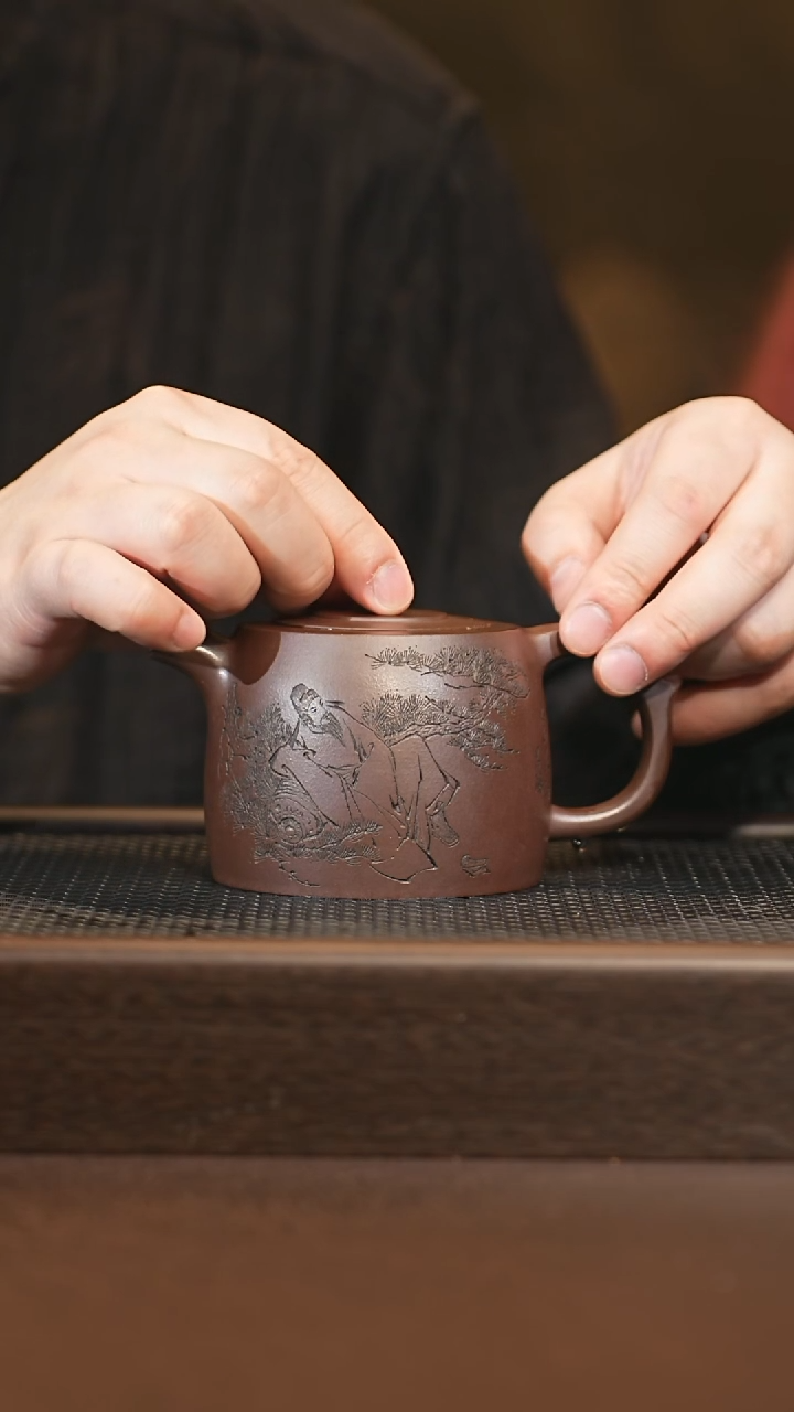 茶壶紫砂sjh 井栏 李氏紫泥 260