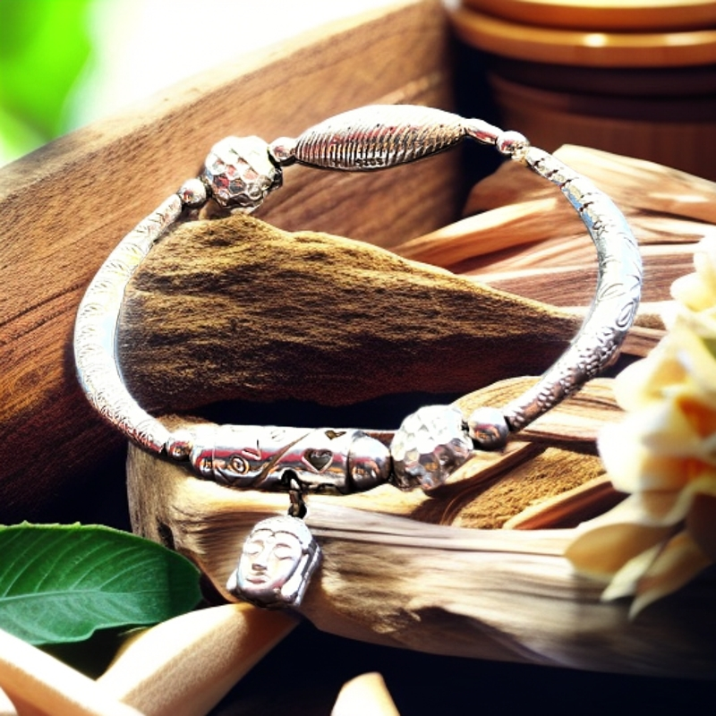 非金属合成锆石手镯 男女民族风通用复古素款纯手工镯子