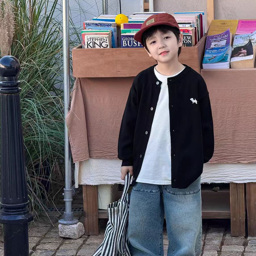 童装男童开衫毛衣外套春秋季2025新款男宝宝针织上衣帅气儿童春装