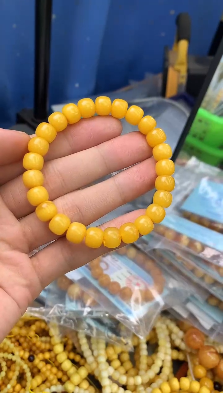 裸石蜜蜡未镶嵌手串