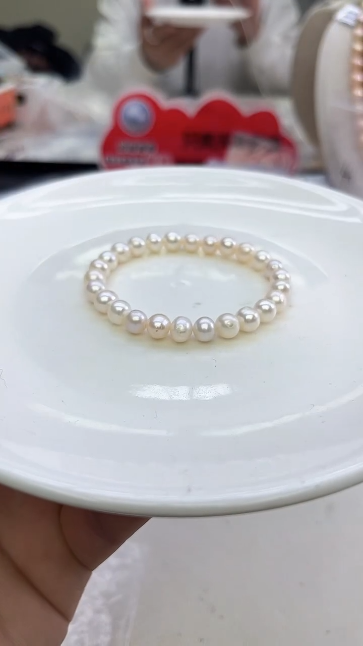 未镶嵌手链淡水珍珠白色系手链