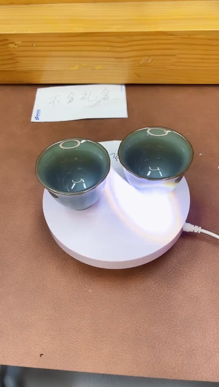官窑品茗杯茶杯一对