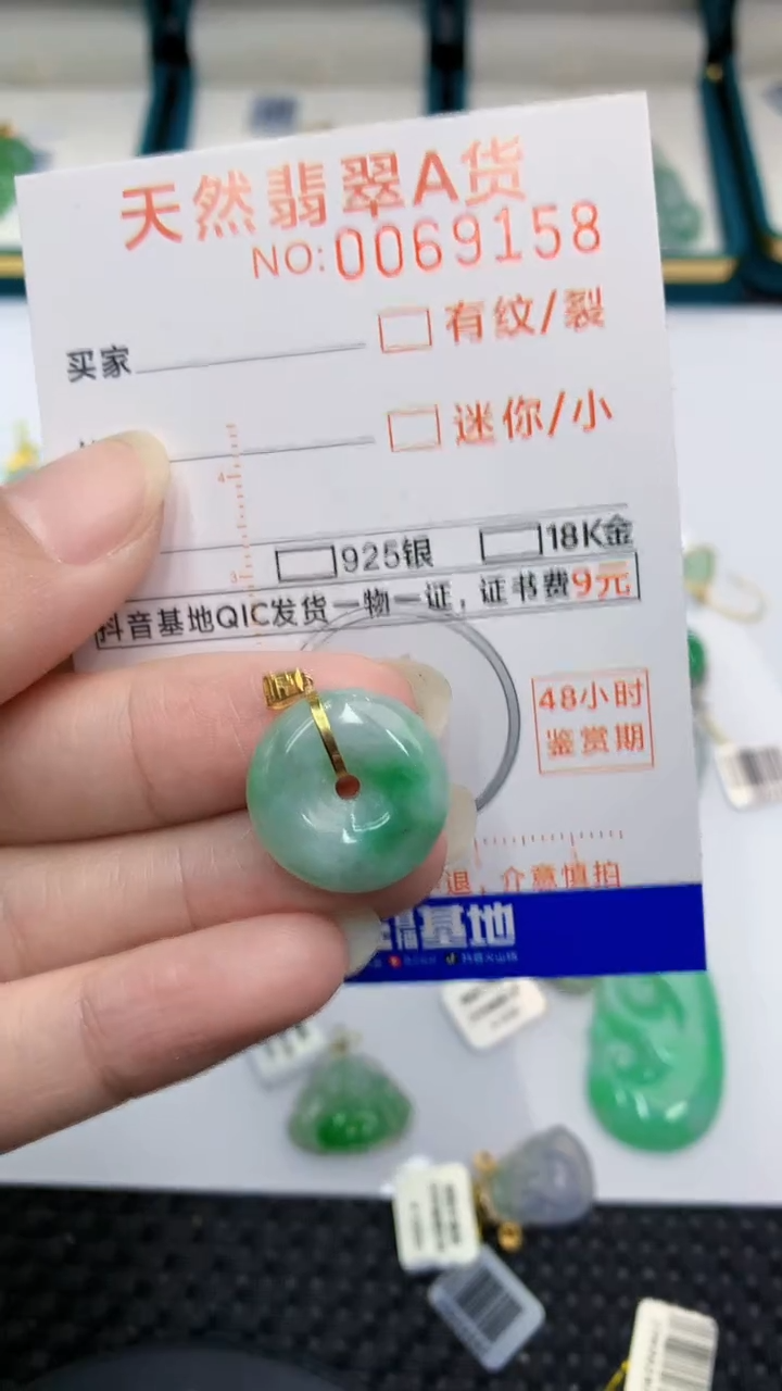 【闪购商品】翡翠颈饰18K金镶嵌            8