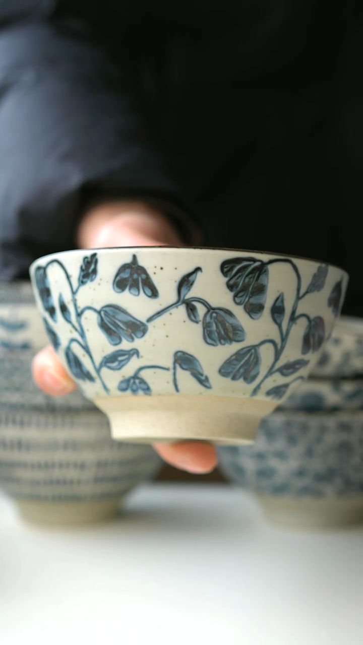 【闪购商品】陶瓷铃兰米饭碗@4-2@