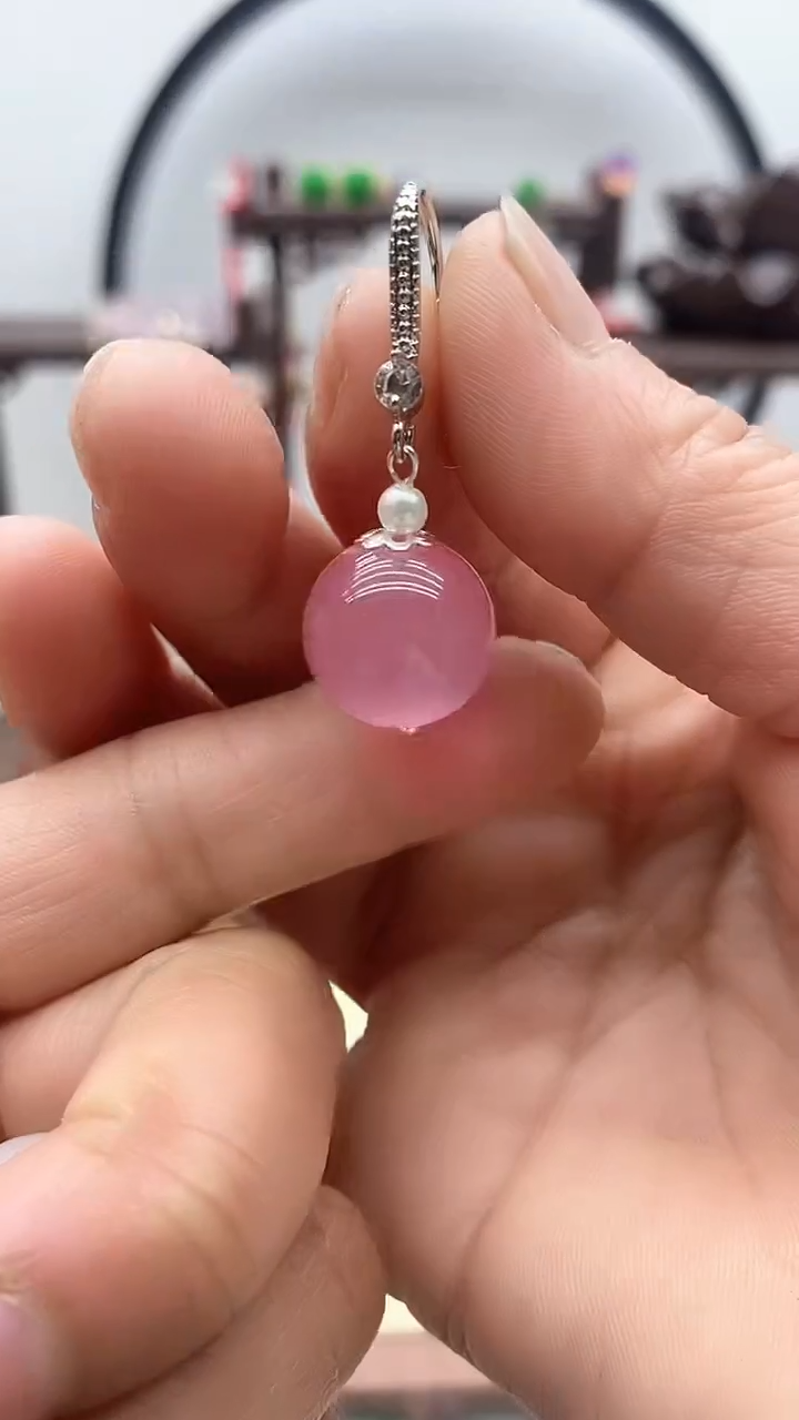【闪购商品】玛瑙/玉髓耳饰银S925镶嵌89