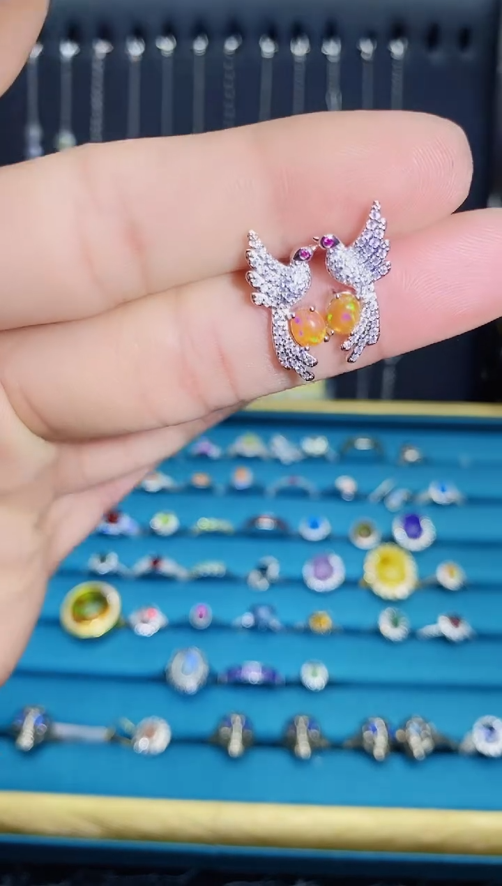 【闪购商品】欧泊珠宝奇石银S925镶嵌1121