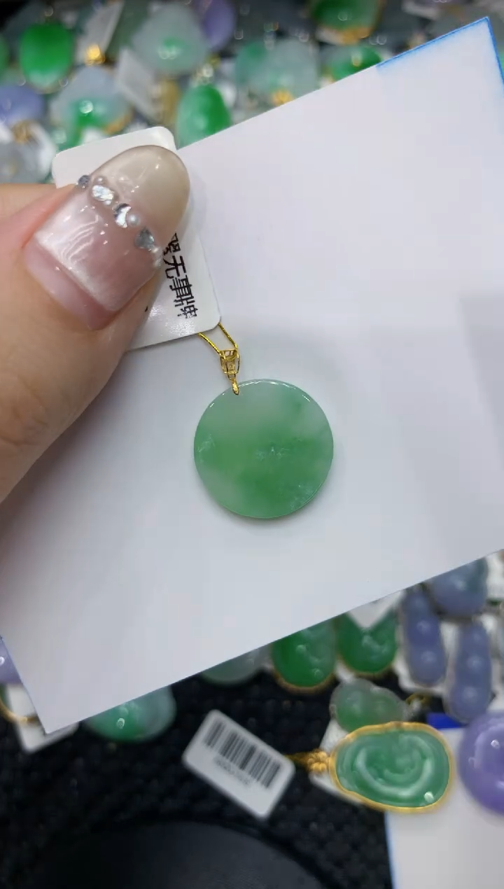 【闪购商品】翡翠颈饰18K金镶嵌222222222