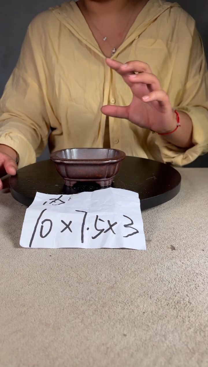 宜兴紫砂花盆小盆