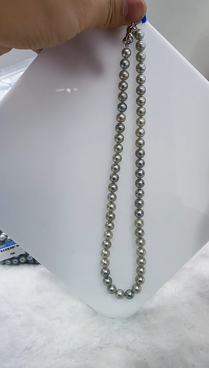 【闪购商品】海水珍珠DA未镶嵌t949 灰珠串7