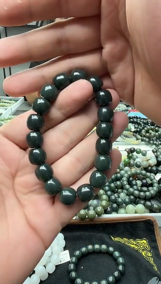 手串未镶嵌和田玉新疆且末瓷蓝12
