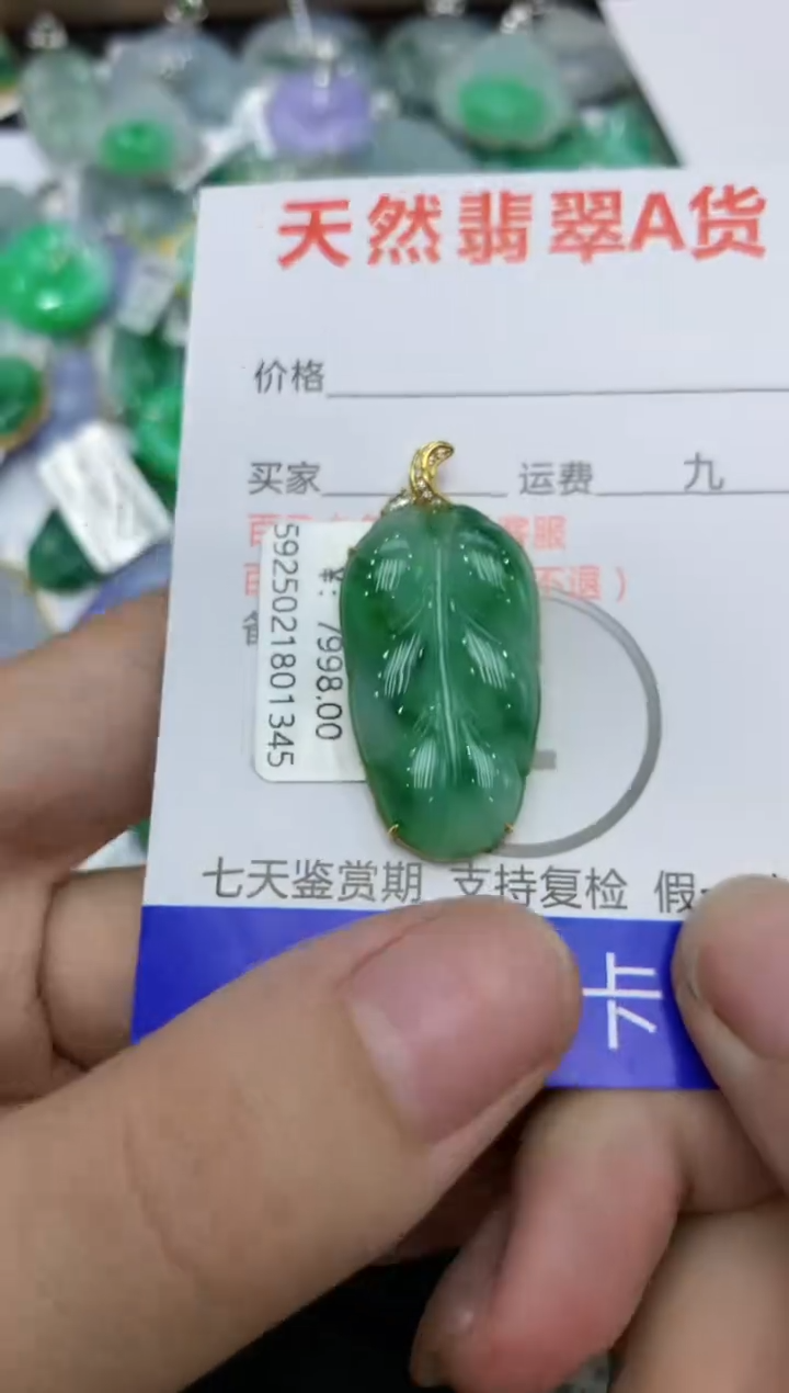 【闪购商品】翡翠颈饰18K金镶嵌  111111111111