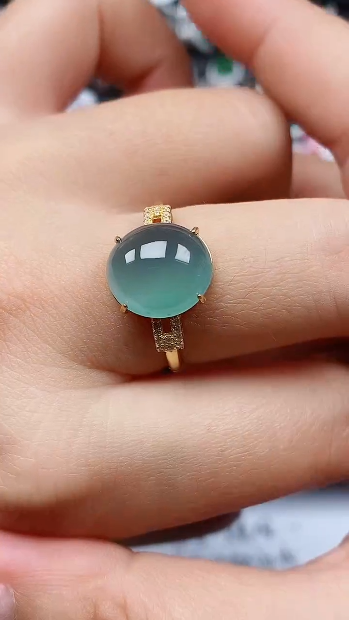 【闪购商品】翡翠戒指银S925镶嵌戒指