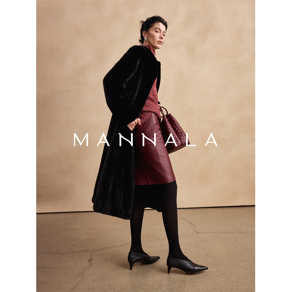 MANNALA丨美国奢级宝嘉美天鹅绒全抽水貂长款外套 Q6432