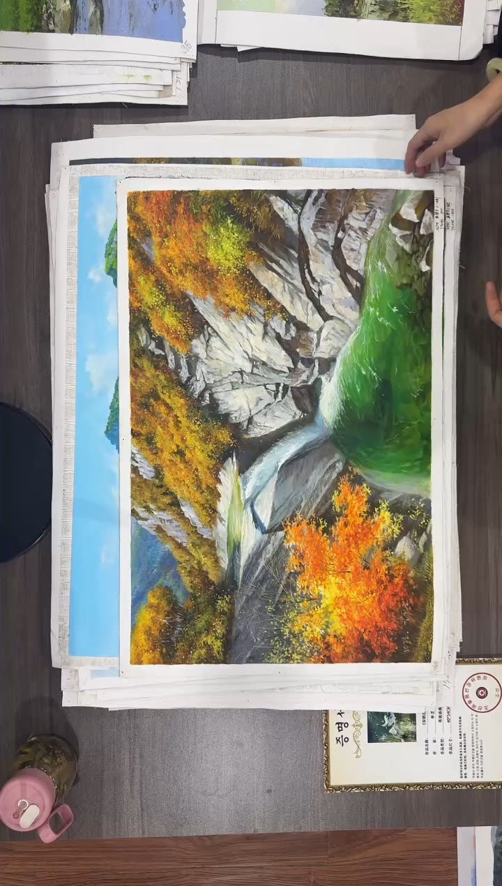 油画【166号】约50*70cm丨朝鲜原创纯手绘孤品油画丨顺丰包邮