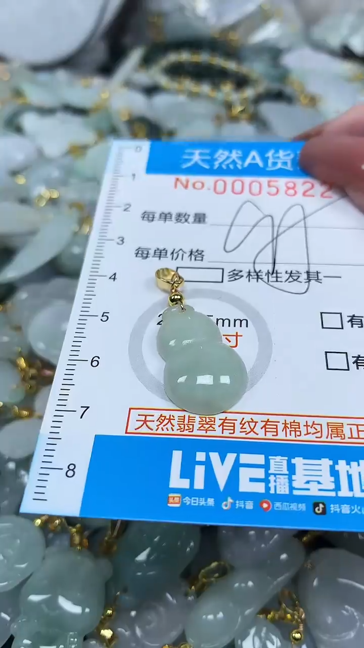 翡翠未镶嵌颈饰净货挂件-5822