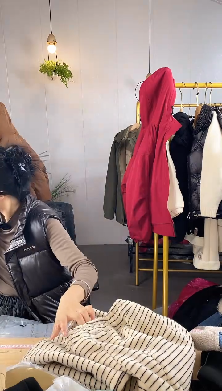 150码加绒条纹阔腿裤【内里有拼接