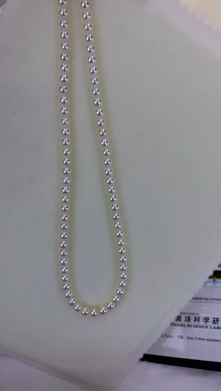 银S925镶嵌DA海水珍珠 GD011 5-5.5 rose串链带大证