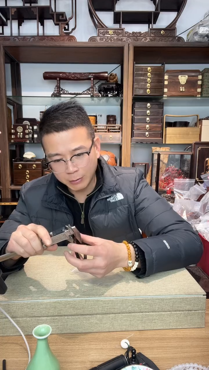 乌木类书架297活口叮铛手镯大号