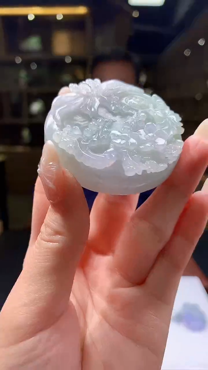 【闪购商品】定制翡翠未镶嵌8054jj-毛货挂件86