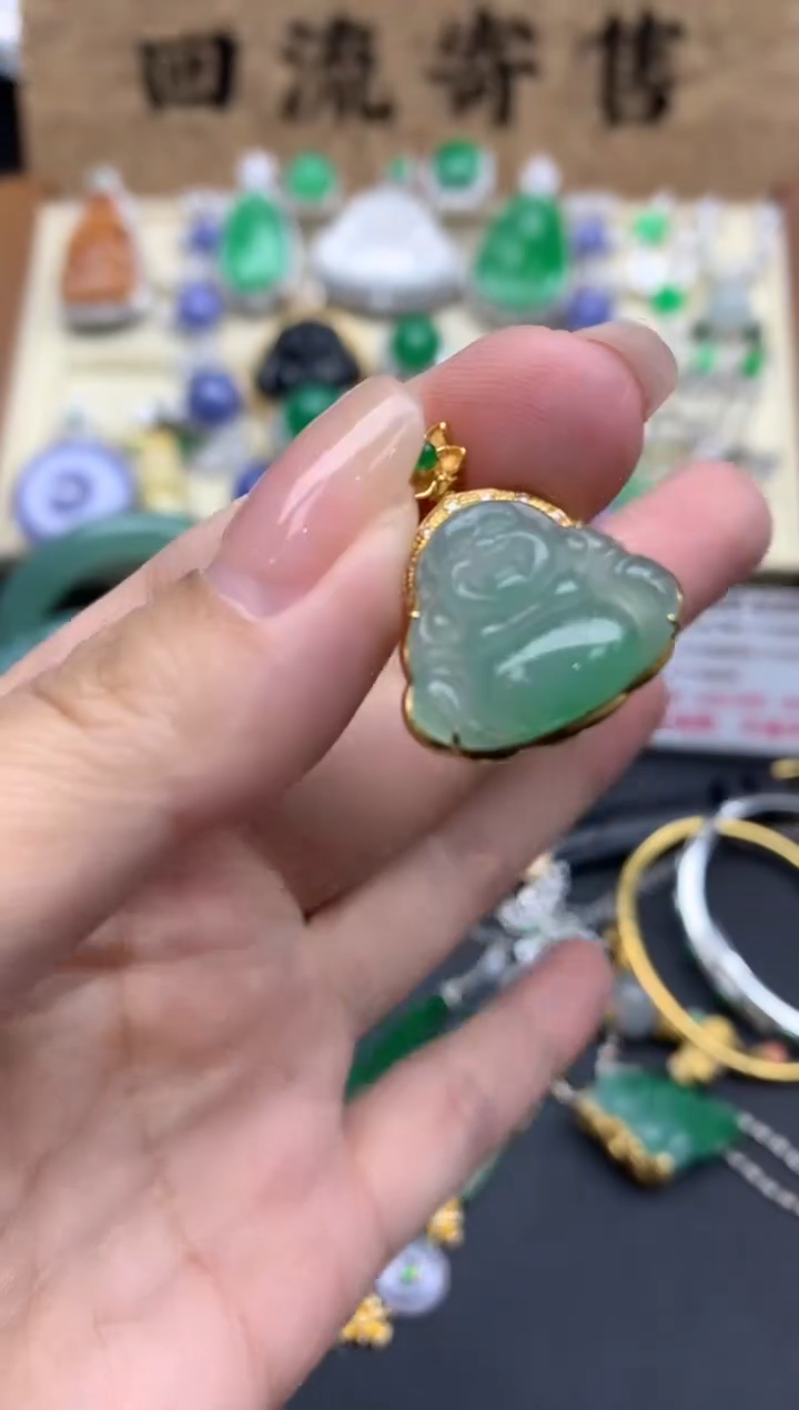 【闪购商品】翡翠颈饰18K金镶嵌374-中国好珍宝