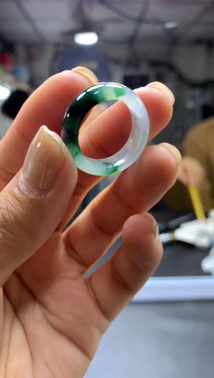 未镶嵌定制翡翠双****）戒圈#9999元-毛货需精细抛光