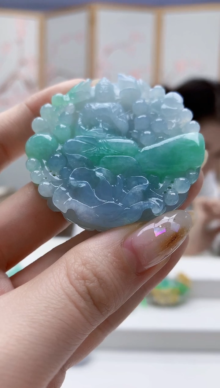 未镶嵌定制翡翠3099jw-毛货挂件69