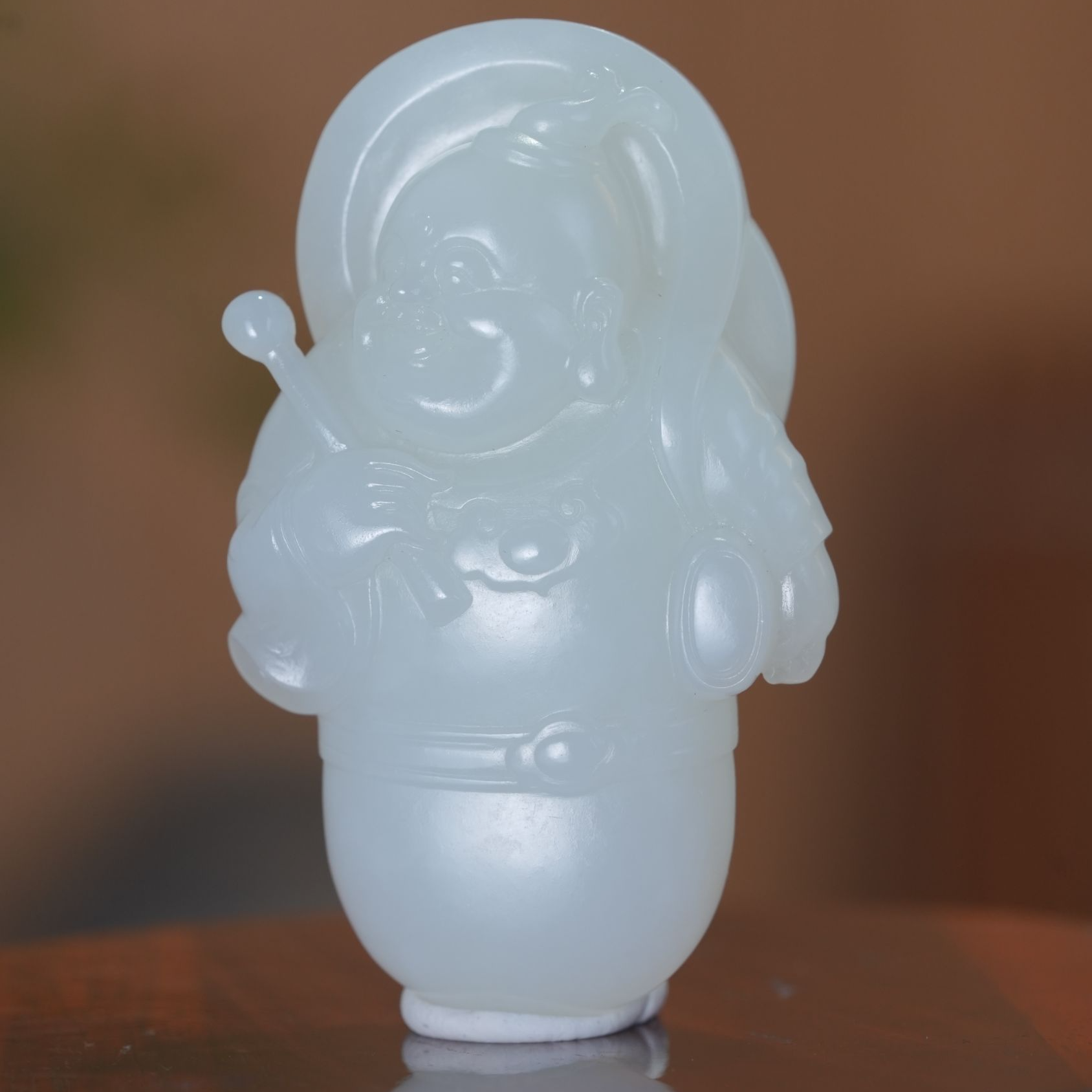 601272当代 和田玉弥勒吊坠