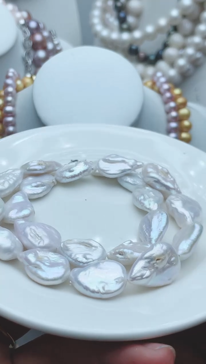 【闪购商品】淡水珍珠颈饰钛钢1