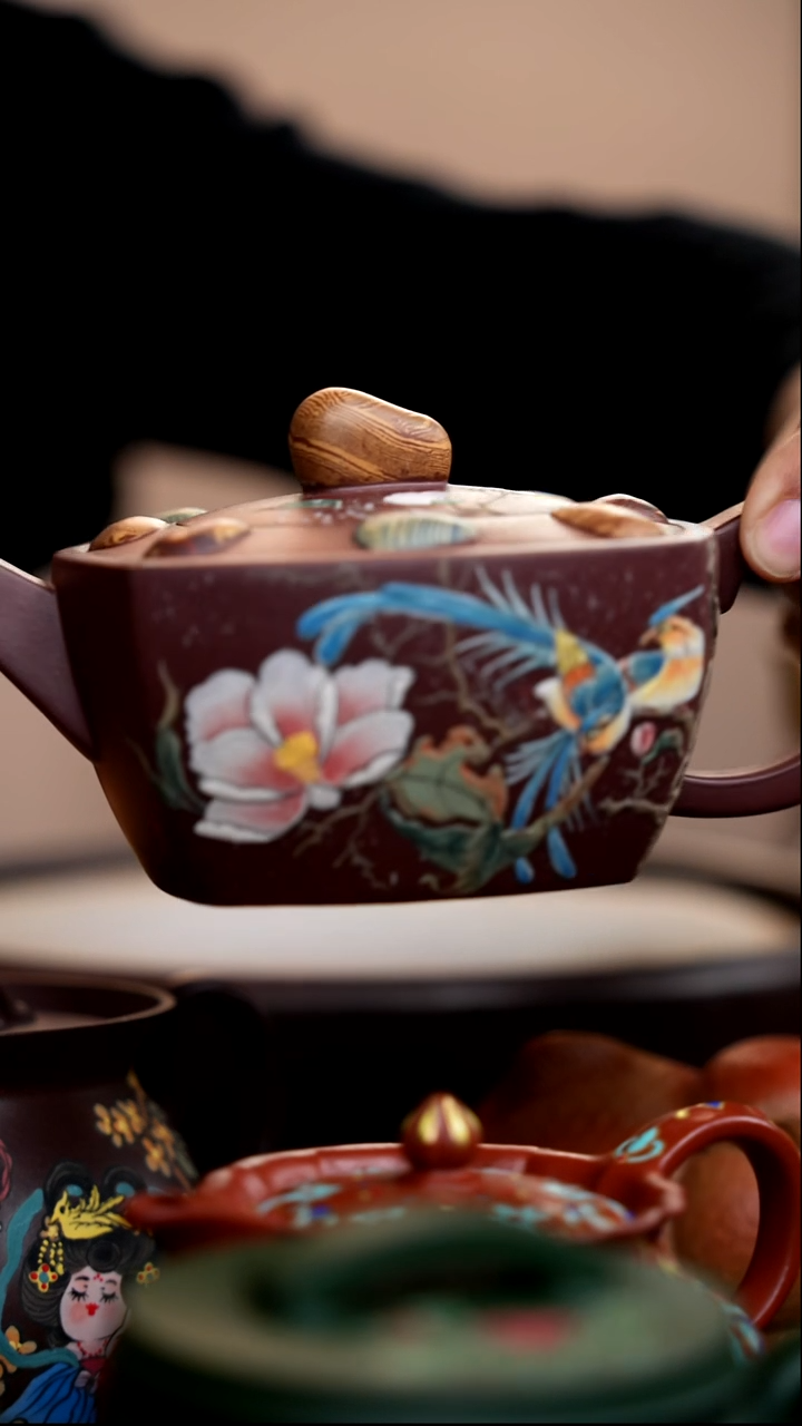 茶壶紫砂咖***奶底槽清雨花石汉瓦